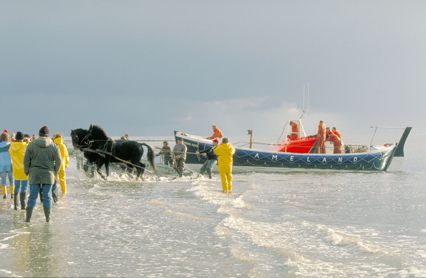 Demonstratie paardenreddingboot | © Johan Krol, archief Natuurcentrum Ameland