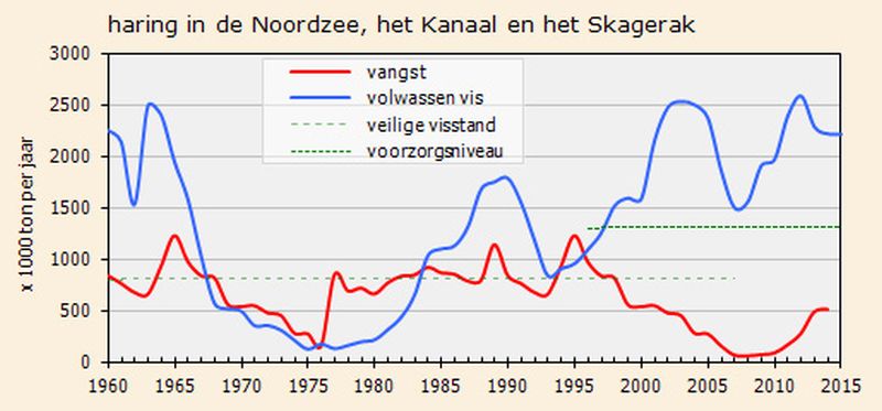 Haringbestand Noordzee-Engels Kanaal-Skagerrak: vangsten en biomassa | © Ecomare