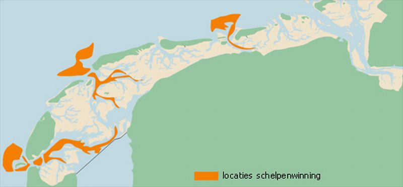 Kaart schelpwinning | © Ecomare