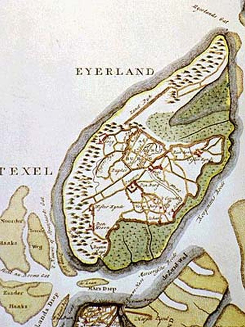 Kaart van Texel in de 17e eeuw | © Ecomare